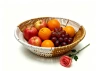 White and yellow rattan-like round storage basin, fruit and snack basket, bread basket, toy storage basket, supermarket gift packaging basket, souvenir packaging basket, kitchen sauce storage basket, vegetable basket, tissue paper storage basket, cosmetics basket Specification image